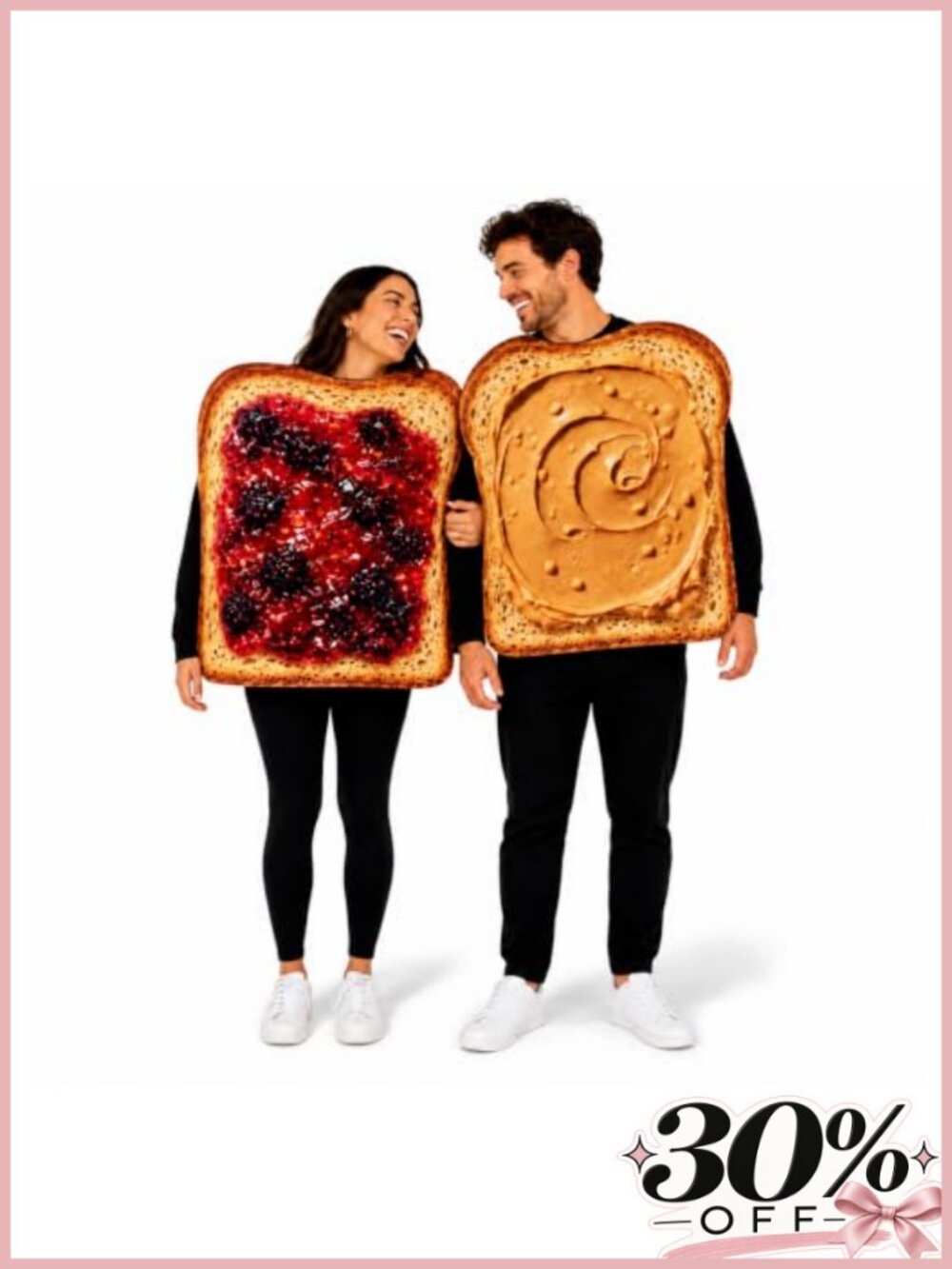 Adult Peanut Butter & Jelly Halloween Couple Costume Duo Matching Set